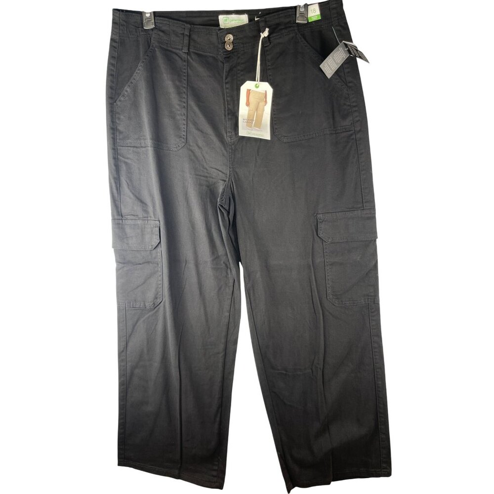 RE generation By Celebrity Pink Womens Size 18 High-Rise  RELAXED Cargo Pants Bl